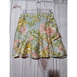 Express Skirt‎ Ladies 12 Pink Floral Fairy Core Feminine Mini